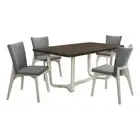 Coaster Biloxi 5-Piece Rectangular Coastal Wood Dining Set in Brown and Gray