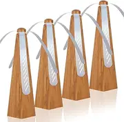 Yoiemivy 4 Pack Fly Fan for Tables Portable Fly Fan Keep for Your Food Clean Meal Table Fly Fan for Outdoor Indoor Picnic Dinner Classroom(Wood Grain), WoodFan04