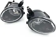 GIFAYUAN 2 Pcs For BMW Fog Light E46 3 Series 320i 330i M3 M5 325i 325XI 330XI 530I M Package Bumper Lamp 5 Series E39 Fog Lamp Assembly(Clear lens)