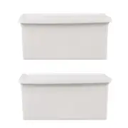 2 Pcs Fridge Organizer Clamshell Storage Box Sundries Holders