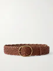 [Dragon Diffusion] Dragon Diffusion - Woven Leather Belt - Tan - 85 85 Brown
