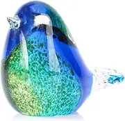 XMGZQ Hand Blown Glass Birds Figurines,Glass Animals Paper Weight,Modern Style Decorative Ornaments for Living Room,Bedroom,Farmhouse,Office Desktop,Bookshelf,Coffee Table,Cabinets,Bird Art Decor