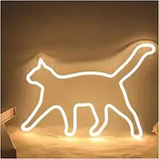 Sign Lamp Cat Cute Neon Sign Animal LED Light for Party Birthday Holiday Wedding Bedroom Pet Store Home Room Wall Decoration 38.4cm×28.8cm