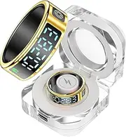 Smart Ring Smart Rings for Men Women Tiktok Scroll Ring Smart Ring Android Sleep Tracker Heart Rate SpO2 Meter Calorie Distance Tracking Pedometer Remote Shutter (Golden, #10-19.9 mm)