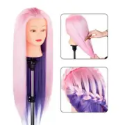 24'' Doll Head Hair for Hair Styling Training Head Manikin Practice Clamp Holder