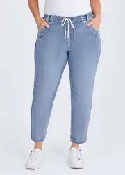 [Virtuelle] Taking Shape Denim Drawstring Jogger Size 16 in Light Blue Denim - Plus Size Women's Denim & Jeans Light Blue Denim