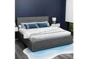 Artiss Bed Frame King Size Gas Lift Grey TIYO
