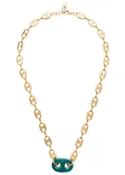 Sandralexandra Marnier 18kt Gold-plated Chain Necklace - Turquoise ONE SIZE