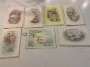 7 Vintage Coronation Glitter Birthday Valentine Get Well Cards Unused Secret Pal