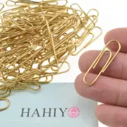 Paper Clips 1.3" (33Mm) Length Gold Paperclips Vinyl Coated Prevent Scratching T