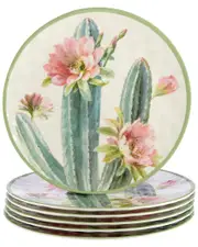 Certified International Desert Beauty Set of 6 Melamine Dinner Plates