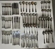 WILTSHIRE Silver Plate Cutlery 84 Piece Set + 4 Serving Spoons