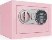 Small Safe Box for Money, Digital Home Safe Box with Keys&Code for Cash and Coin