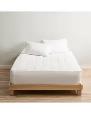 Sunbeam Twin Size Electric Water Resistant Heated Mattress Pad with Dual Digital Controllers