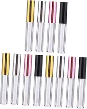 Baluue 12 Pack 5ml Lip Gloss Empty Plastic Travel Bottles Set Diy Toiletry Containers