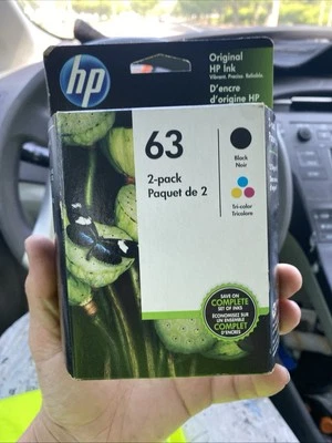 HP 63/63 Black High Yield and Tri-Color Standard Yield Ink Cartridge