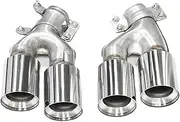 Compatible For BMW G30 G31 G32 525i 528i 530i M5 Quad Car Stainless Steel Exhaust Tip Style Muffler Tip Nozzle Tailtip Exhaust Systems(Silver)