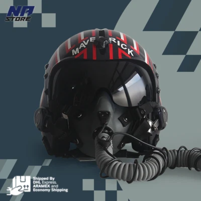 Replica MBU-12 Oxygen Mask+HGU-33 MAVERICK flight pilot helmet TopGun Movie Prop