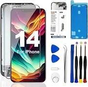 for iPhone 14 Screen Replacement 6.1 inch Full HD LCD Display 3D Touch Screen Digitizer Assembly + Repair Tools +Screen Protector Compatible with A2649，A2881，A2884，A2883，A28820