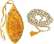 Tulsi Japa Mala (108+1 Bead) with Hare Krishna Hare Rama Japa Mala Gomukh Bag