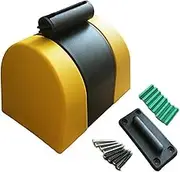 Retractable Queue Barrier Belt, Plastic Wall-Mounted Cordon Isolation 3Meter Belt Retractable Belt Lined Up Black and Yellow Warning Tape for Management