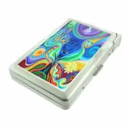 Chakra Art Em5 Cigarette Case with Built in Lighter Metal Wallet