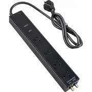 THOR Alpha 4 Way Outlet Power Filter Surge Protector with Good Filteration Black