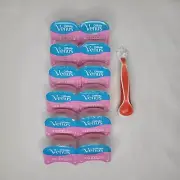 Lot Of 12 Gillette Venus Comfortglide Sunny Citrus 3 Blade Refill Cart. w/handle