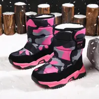 在飛比找ETMall東森購物網優惠-高幫防水防滑中大迷彩兒童雪地靴
