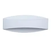 City Cannes Up/Down LED Wall Light in Matt White (Curved)