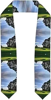 [VPPUR] Golf Course And Tree Print Unisex Adult Graduation Stole Class Of 2024 Shawl Stole Class Celebrations Events, Flattened, One Size
