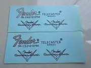 2 Sets FENDER TELECASTER Custom Shop Guitar Headstock Waterslide Transfer Decals