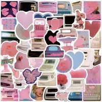 在飛比找蝦皮購物優惠-買三送一⭐50張粉色彩糖愛心個性裝飾吉他筆記本DIY可 貼紙