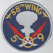 4" AIR FORCE 58TH BW 509 BS MILITARY EMBROIDERED JACKET PATCH