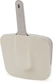 [Joseph Joseph] CleanTech Wall-Mounted Indoor Dustpan & Brush Set with Dust-Shield Compact Storage, Sweeping Floor Brush with Rubber Pan Edge and Soft Bristles