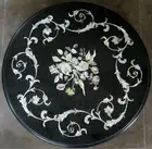 24x24 Inches Marble Coffee Table Top Mother of Pearl Inlay Work Sofa Side Table