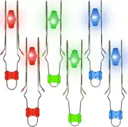 Haconba 6 Packs Retro Light Up Gyro Wheels Flashing Gyro Wheel Magic Rail Twirler Magnetic Yoyo Fun Gift for Boys and Girls, 3 Colors