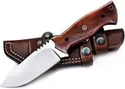 Hunting Knife Fivtan Horizontal Bushcraft Knife, Scout Carry Knife with Sheath