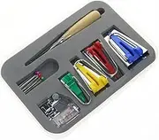 BIGTEDDY - Fabric Bias Tape Maker Kit for Sewing Quilting Awl and Adjustable Binder Foot w/Case (Set of 16)