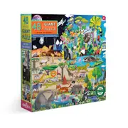 48pc eeBoo Kids Jigsaw Puzzle 76x61cm Within the Biome Educational Game 4+