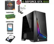 ATG ATG-5600G-16G2T-DP301M-1650-NO AMD Ryzen 5 16GB RAM 240GB SSD 2TB HDD GTX 1650 Gaming System Computer Desktop PC