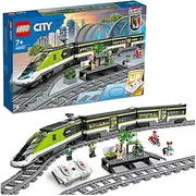 [LEGO] City Express Passenger Train Set, Remote Controlled Train Toy for 7+ Year Old Boys & Girls, Model Building Kit with Working Headlights and 24 Track Pieces, Plus 6 Minifigures, Kids' Toys 60337