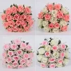 18 Head Real Happy Flower Crystal Grass Bouquet Home Decorative