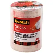 Scotch Sticky Tape 24mm x 50m 6 Pack