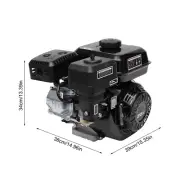 210CC 7.5HP 4-Stroke OHV Gas Engine, Horizontal Shaft, Pull Start