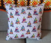 Cute Handmade Festive Christmas Tree, Christmas Cushion Cover. Cover Only.