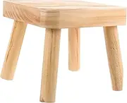 GRIRIW Portable Wooden Step Stool for Adults Lightweight Sturdy Design for Kitchen Bathroom Use Versatile Shoe Changing Stool Excellent Texture