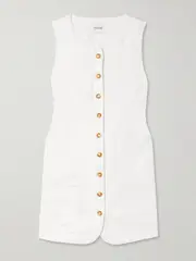 [Posse] Posse - Emma Linen Mini Dress - Ivory - small small Ivory