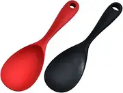 LOPUNER 2Pcs Household Rice Spatula Wear Resistant Rice Scooper Ergonomic Non Stick Spoon for Home Hotel and Restaurant Use Easy to Clean and Design