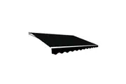 Outdoor Folding Arm Awning Retractable Sunshade Canopy Black 5.0m x 2.5m
